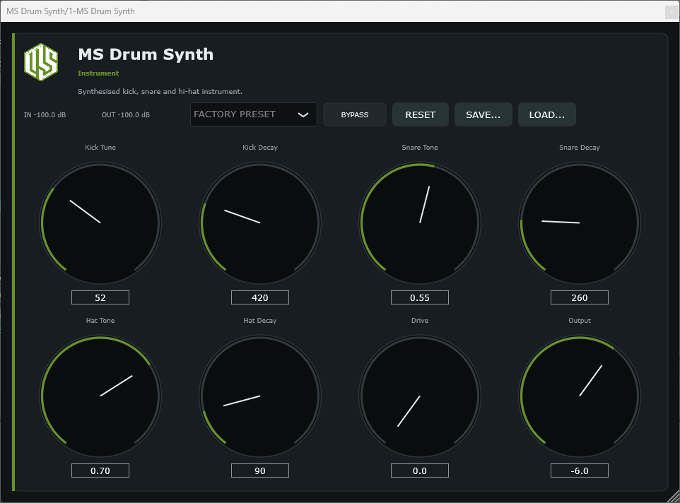 MS Drum Synth - Drum Synthesizer VST3