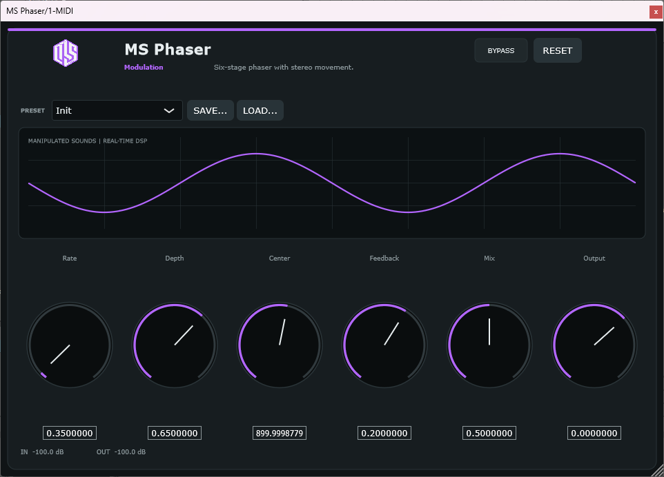 MS Phaser - 6-Stage Phaser VST3 Plugin