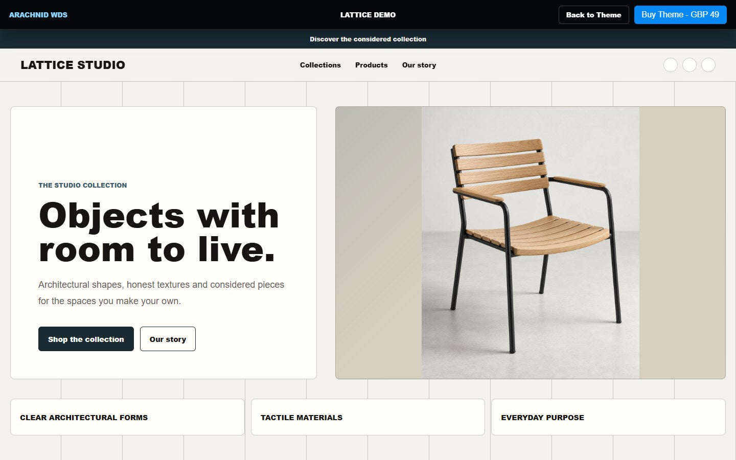 LATTICE storefront demo preview