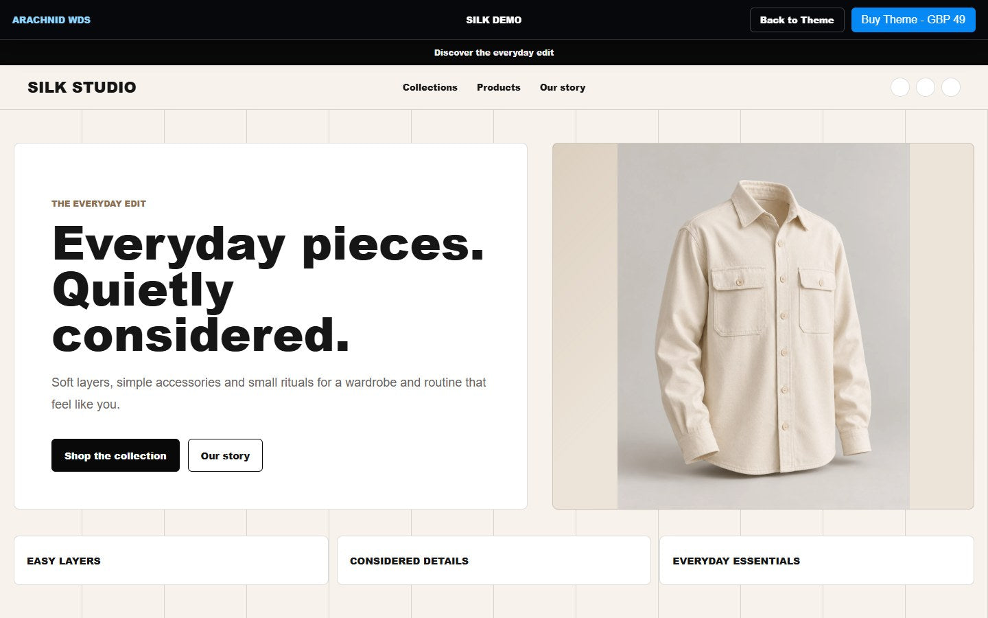 SILK storefront demo preview