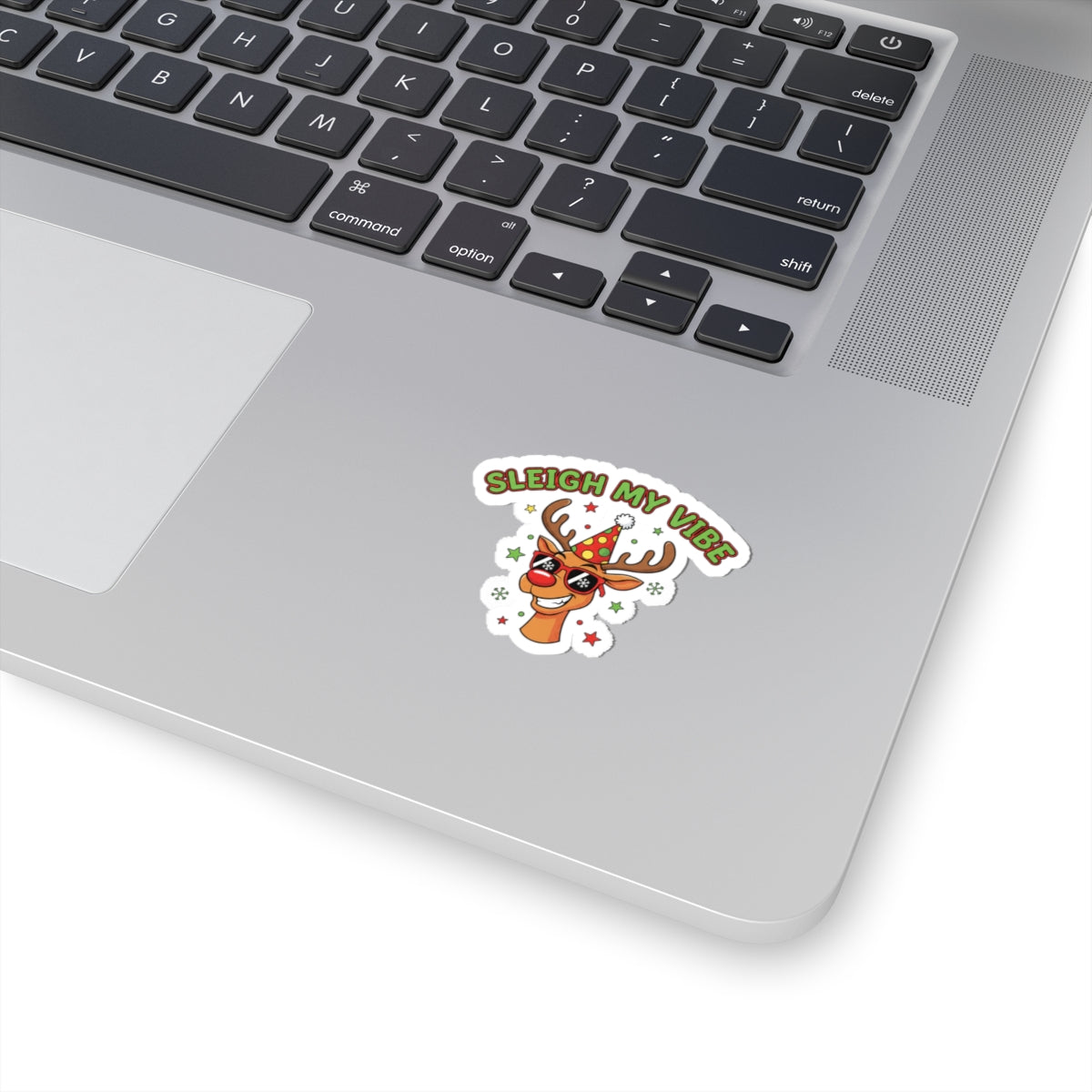 Sleigh My Vibe Reindeer Sticker | ugly Christmas sweater, festive gag decal