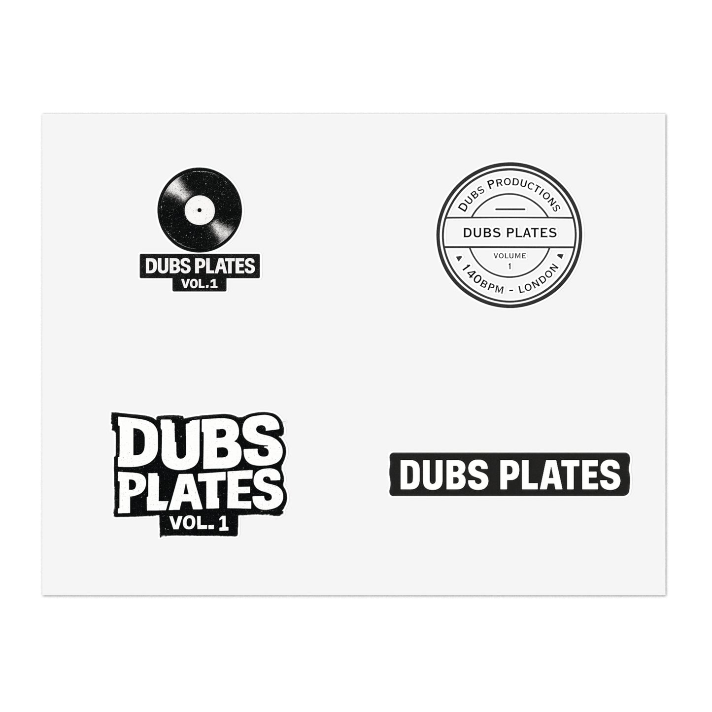 Dubs Plates Vol. 1 | Logo Stickers (4-Pack)