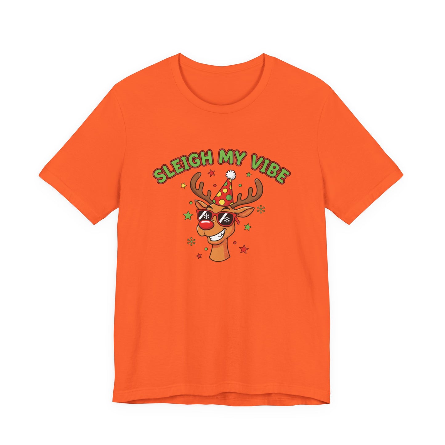 Sleigh My Vibe Reindeer Tee | ugly Christmas sweater party, festive gag tee