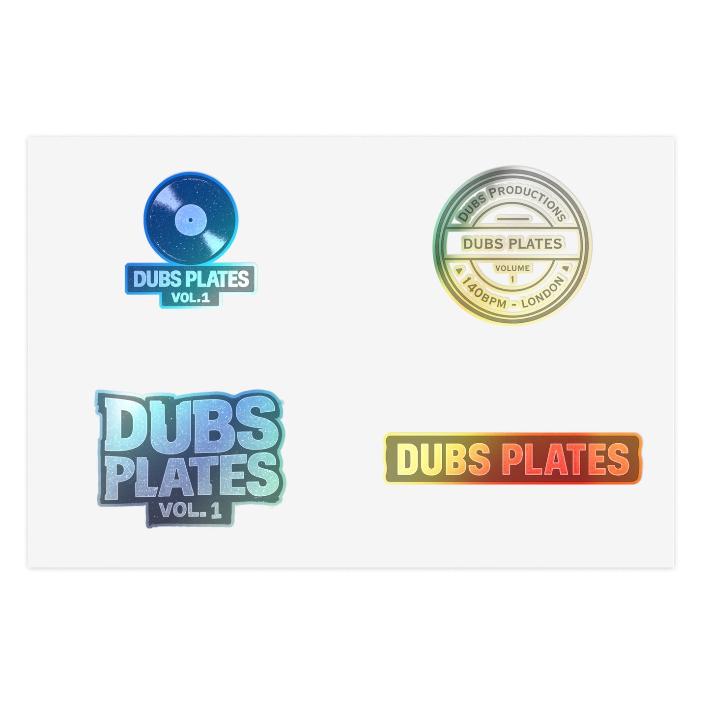 Dubs Plates Vol. 1 | Logo Stickers (4-Pack)