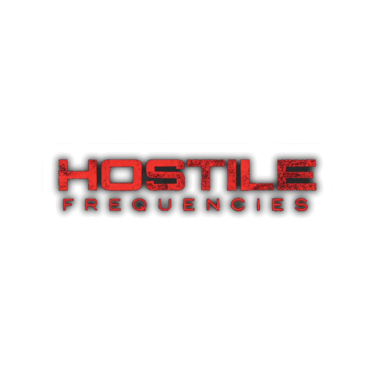 Hostile Frequencies Sticker — Dark Grime Instrumental EP Art