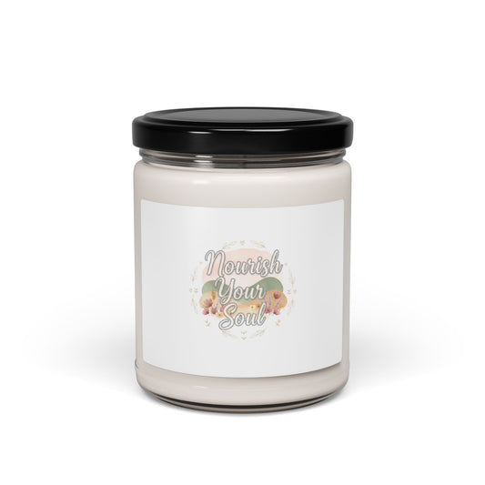 Nourish Your Soul Candle | Soy Candle, Mindfulness Affirmation, Wellness Self-Care