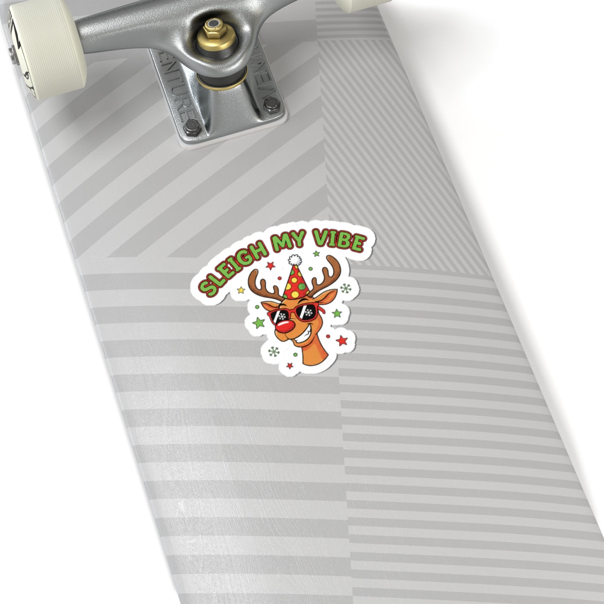 Sleigh My Vibe Reindeer Sticker | ugly Christmas sweater, festive gag decal