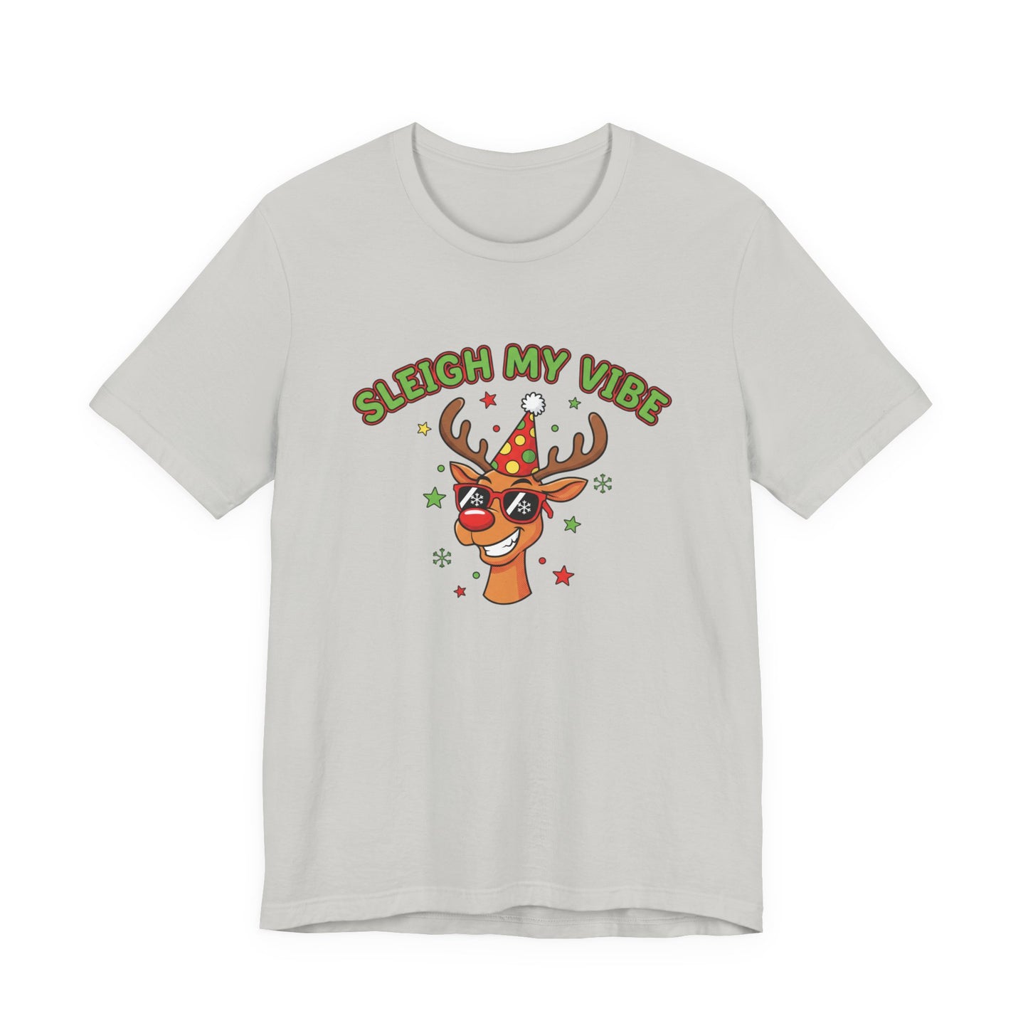 Sleigh My Vibe Reindeer Tee | ugly Christmas sweater party, festive gag tee