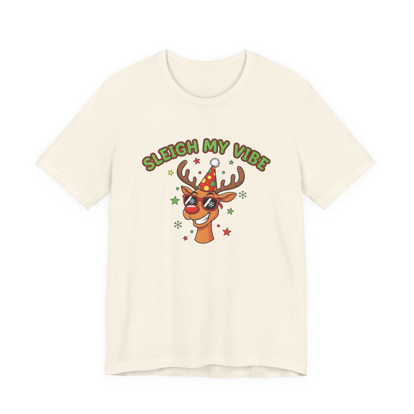 Sleigh My Vibe Reindeer Tee | ugly Christmas sweater party, festive gag tee