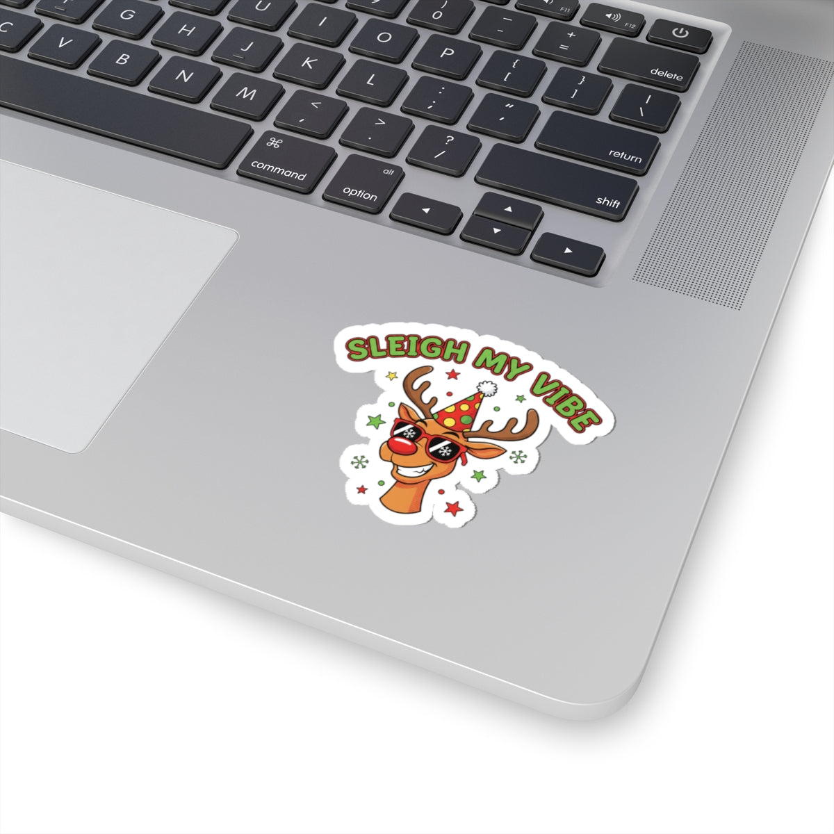 Sleigh My Vibe Reindeer Sticker | ugly Christmas sweater, festive gag decal