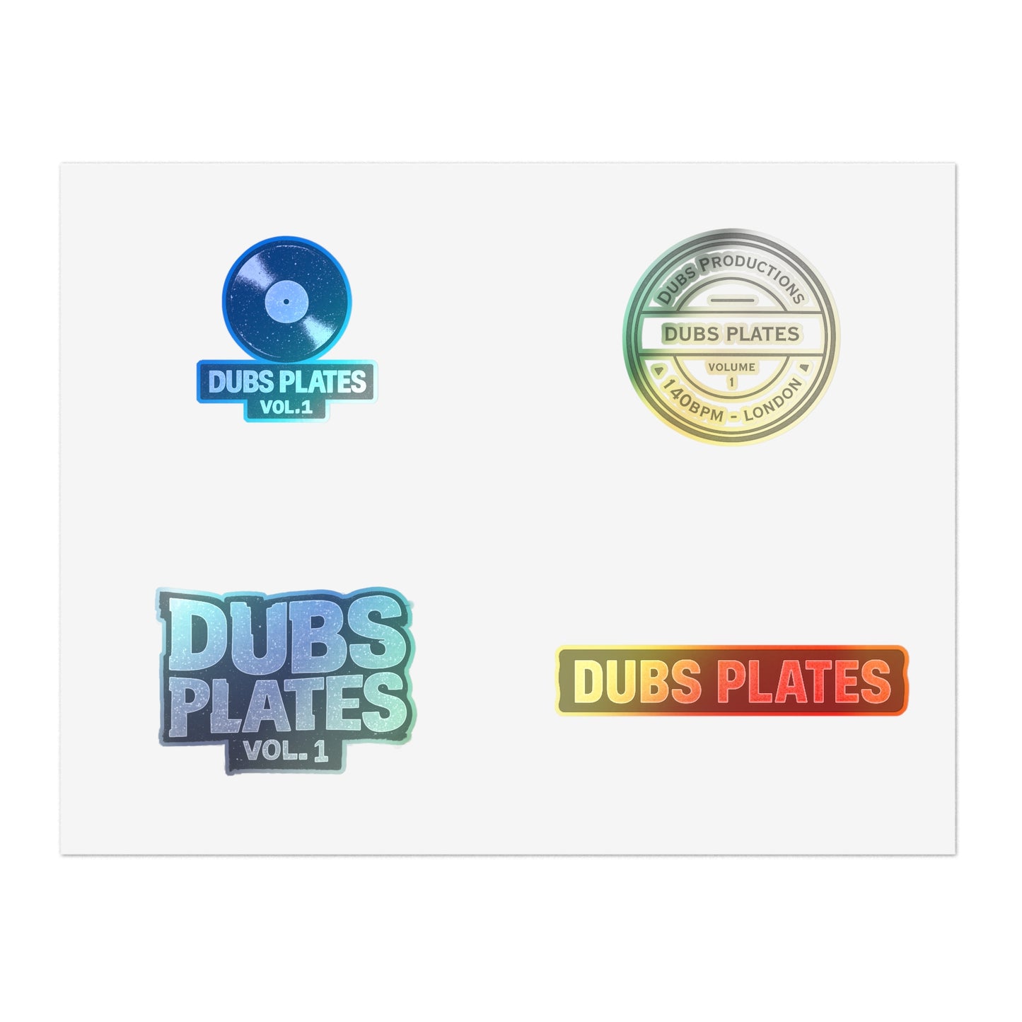 Dubs Plates Vol. 1 | Logo Stickers (4-Pack)