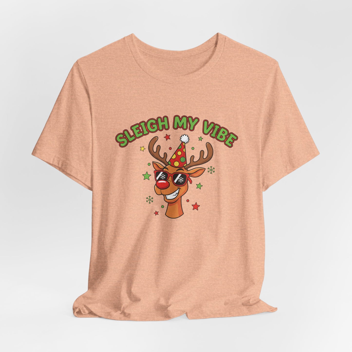 Sleigh My Vibe Reindeer Tee | ugly Christmas sweater party, festive gag tee