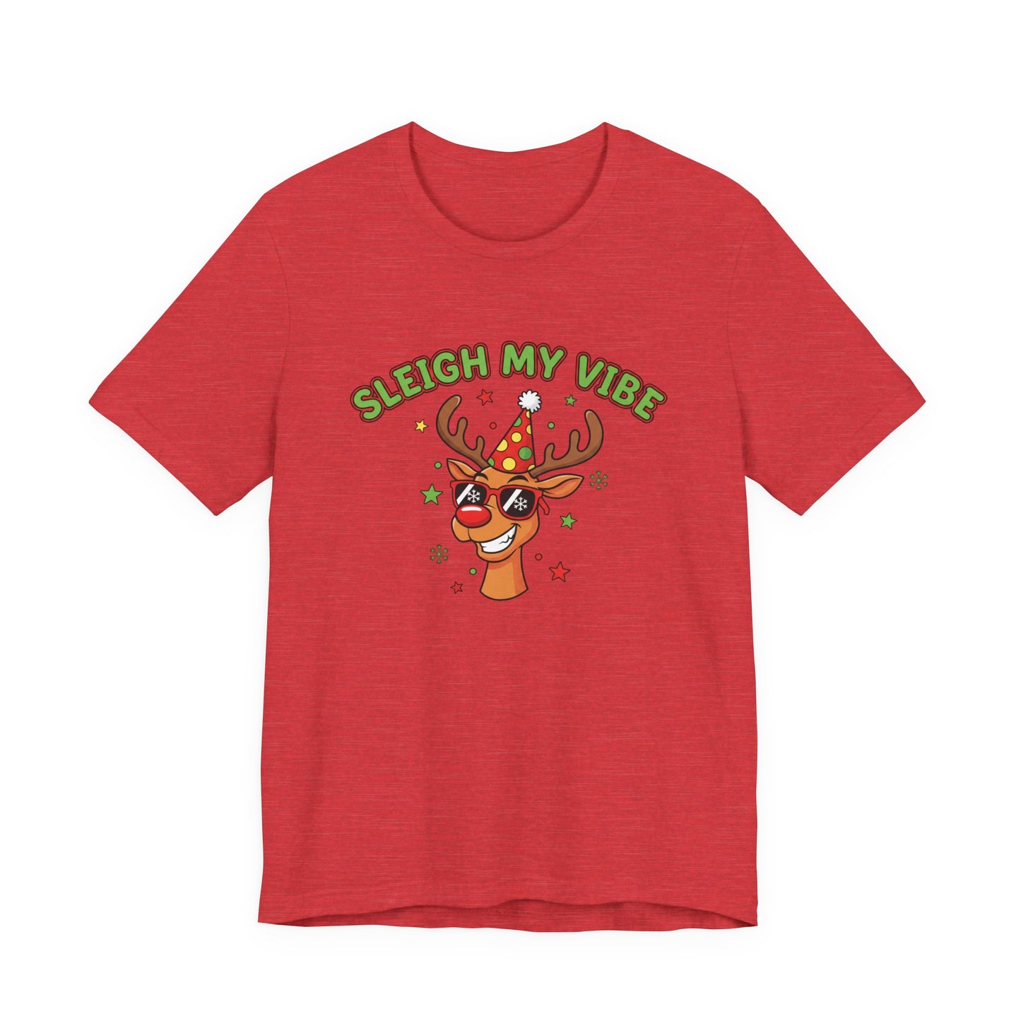 Sleigh My Vibe Reindeer Tee | ugly Christmas sweater party, festive gag tee