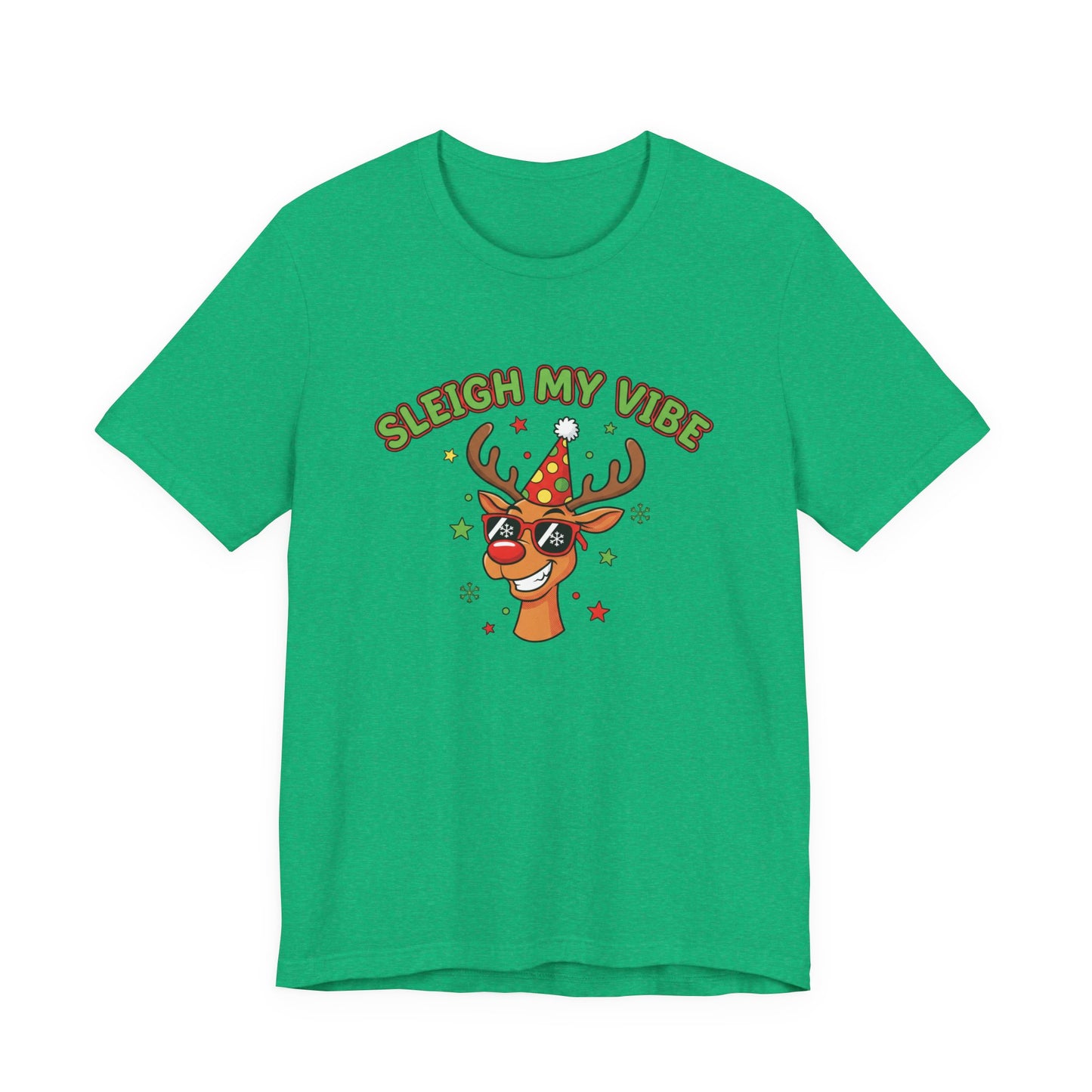 Sleigh My Vibe Reindeer Tee | ugly Christmas sweater party, festive gag tee