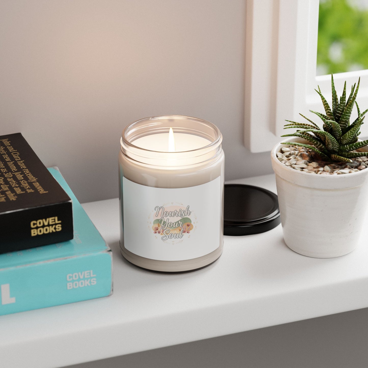 Nourish Your Soul Candle | Soy Candle, Mindfulness Affirmation, Wellness Self-Care