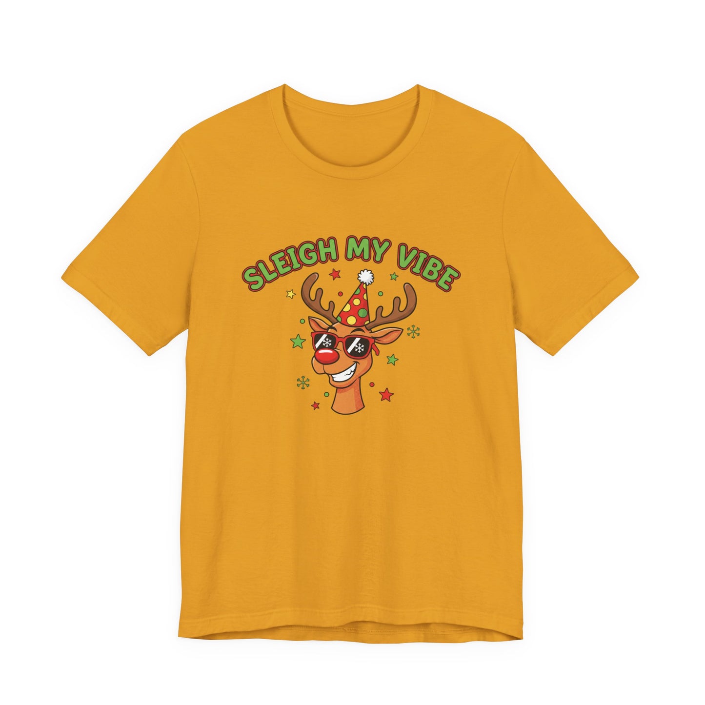 Sleigh My Vibe Reindeer Tee | ugly Christmas sweater party, festive gag tee