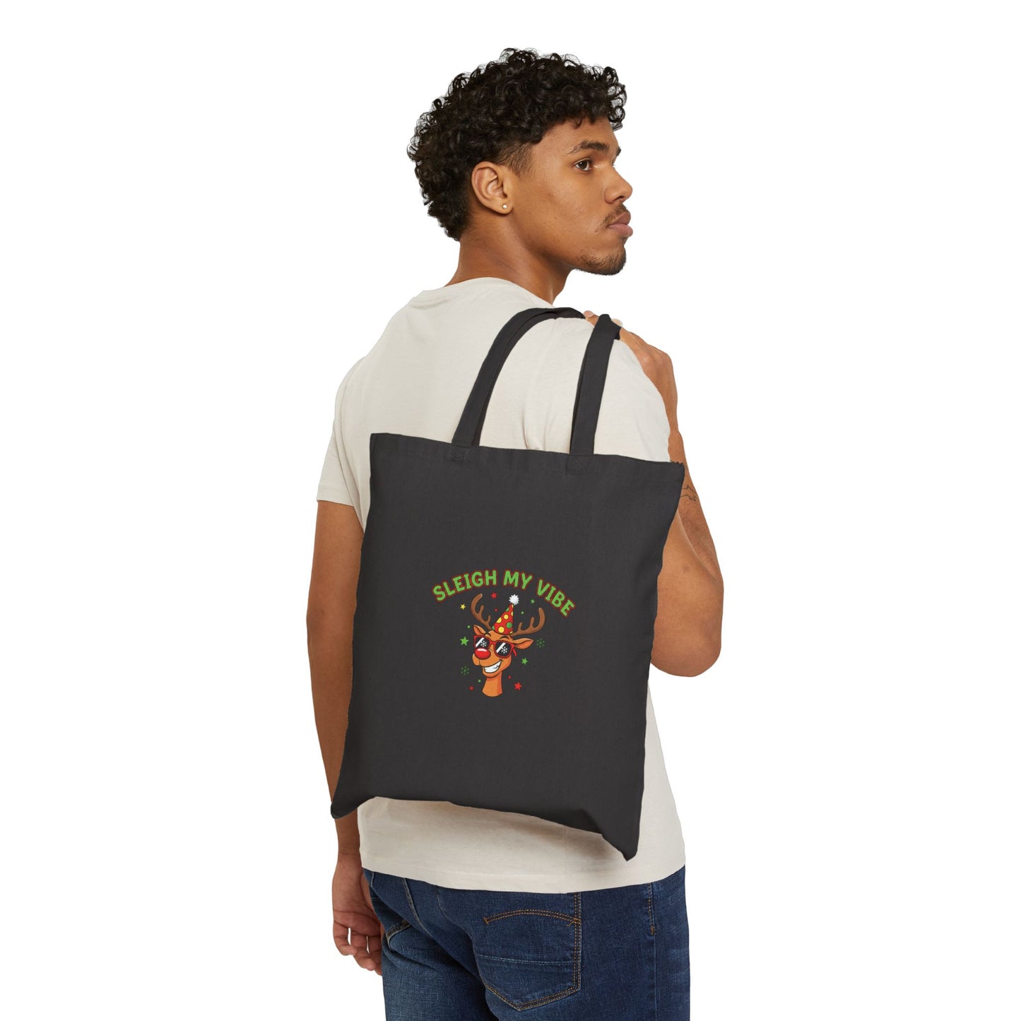 Sleigh My Vibe Tote | Ugly Christmas Sweater Revival, Festive Gag Tote