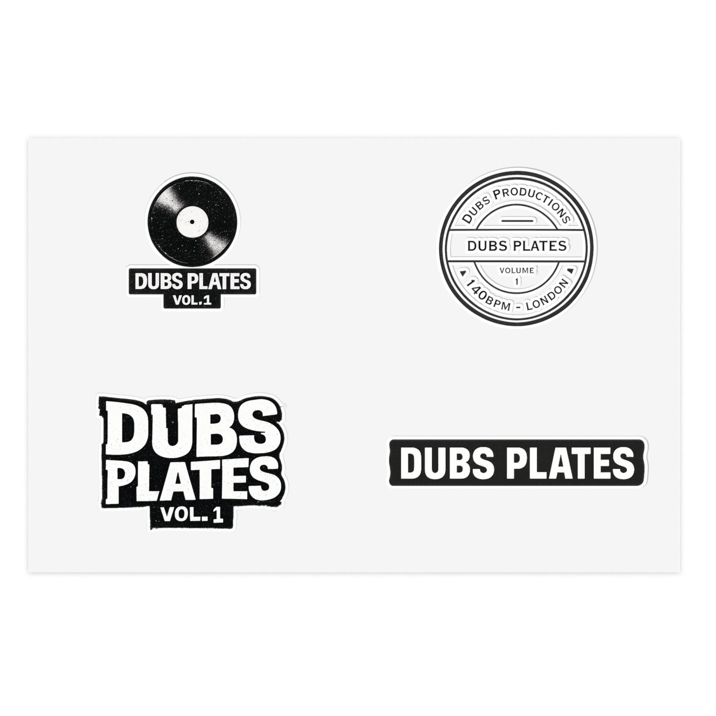 Dubs Plates Vol. 1 | Logo Stickers (4-Pack)