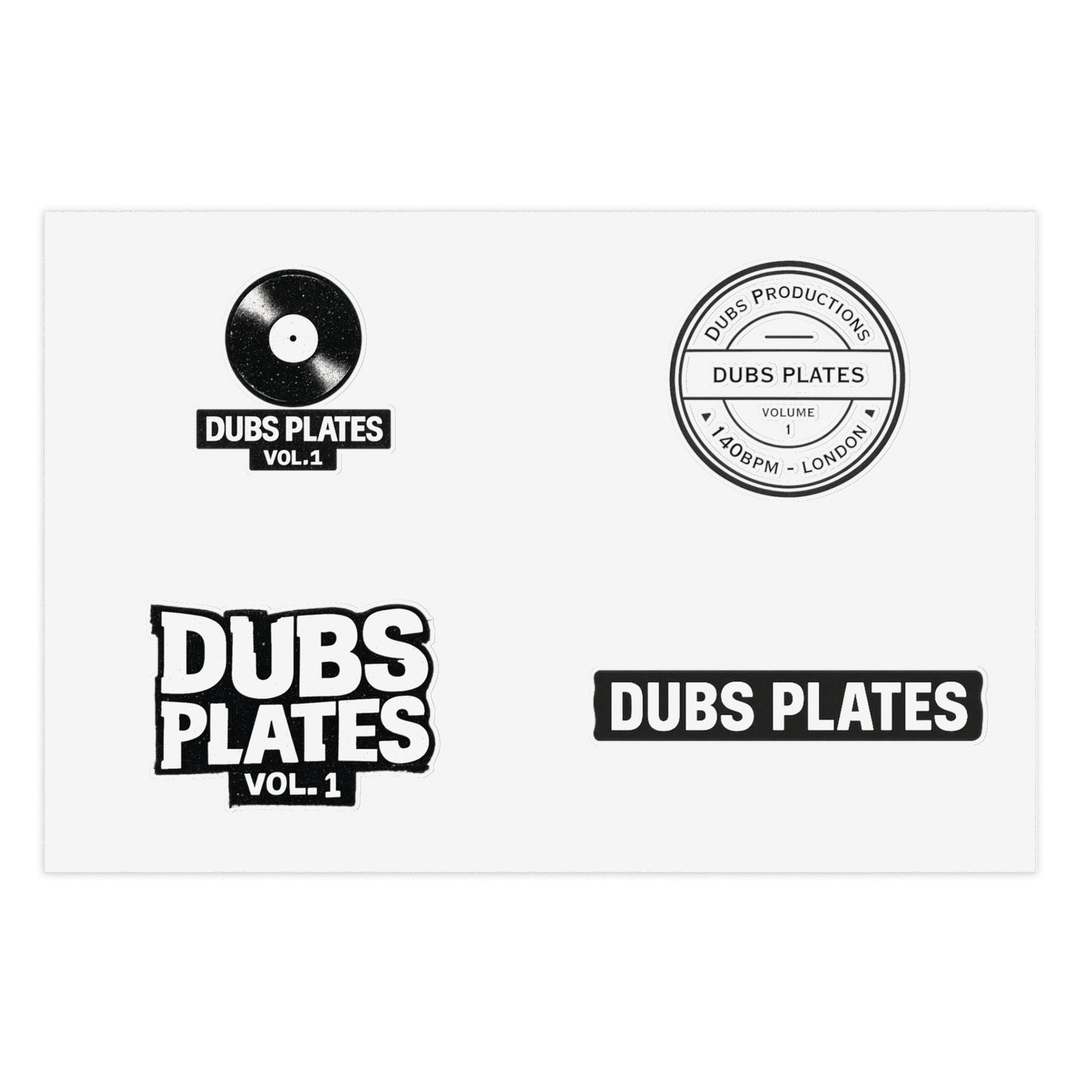 Dubs Plates Vol. 1 | Logo Stickers (4-Pack)