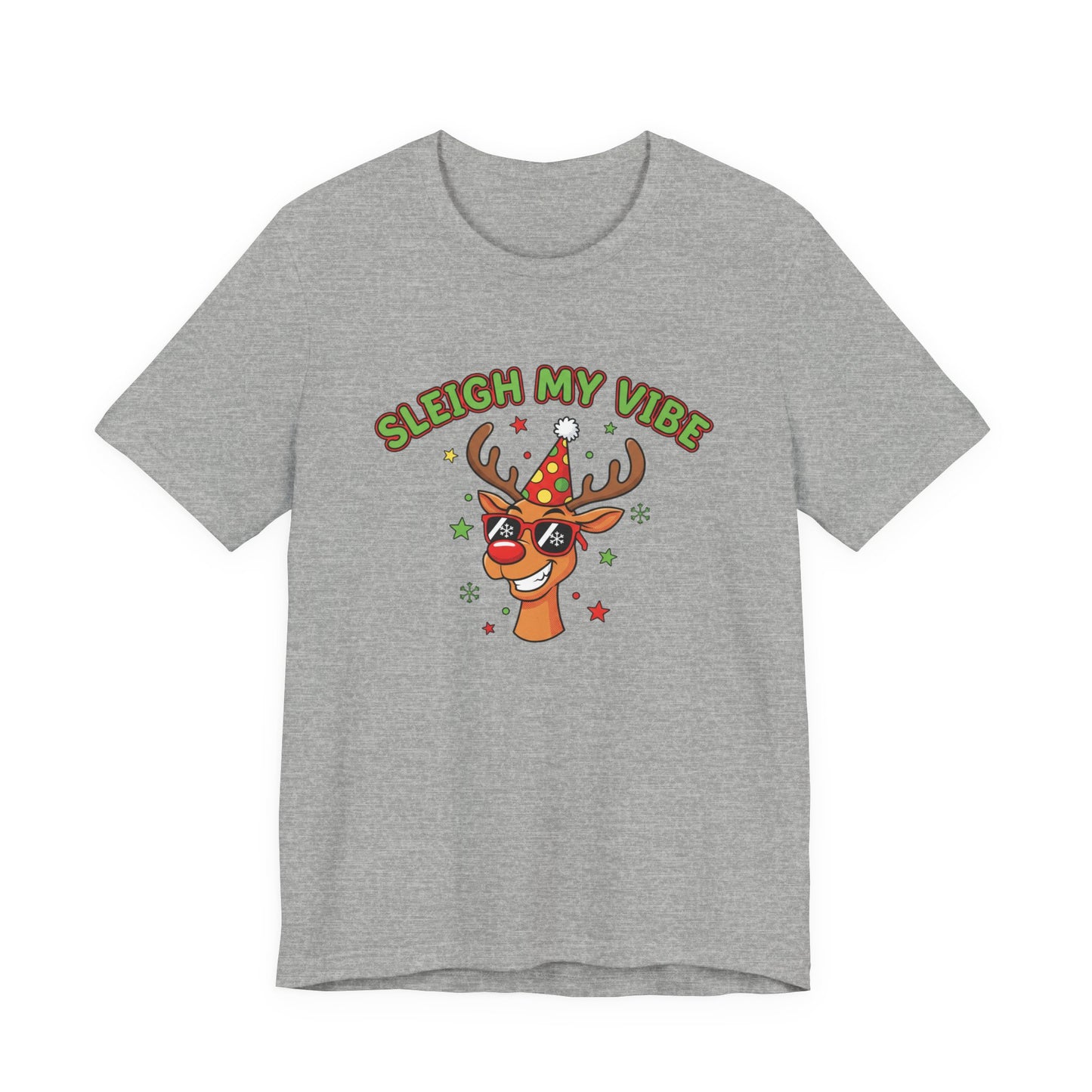 Sleigh My Vibe Reindeer Tee | ugly Christmas sweater party, festive gag tee