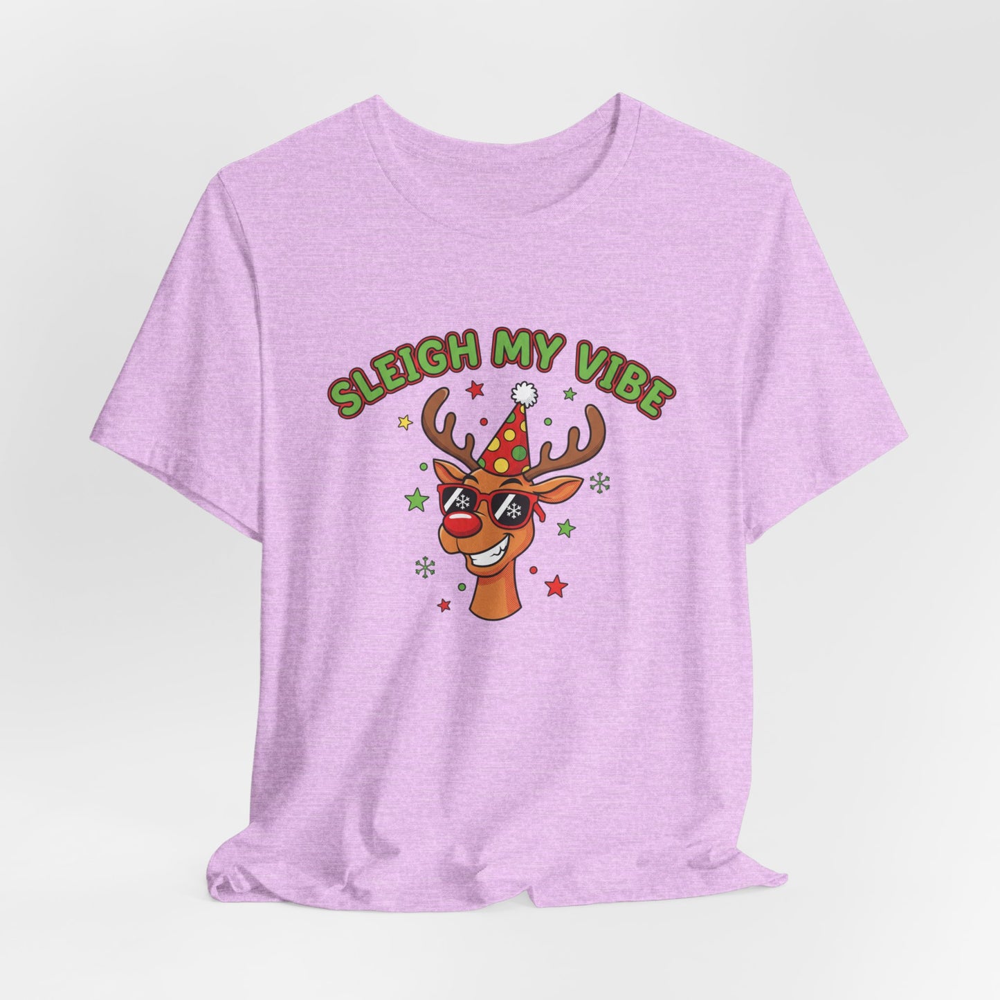 Sleigh My Vibe Reindeer Tee | ugly Christmas sweater party, festive gag tee