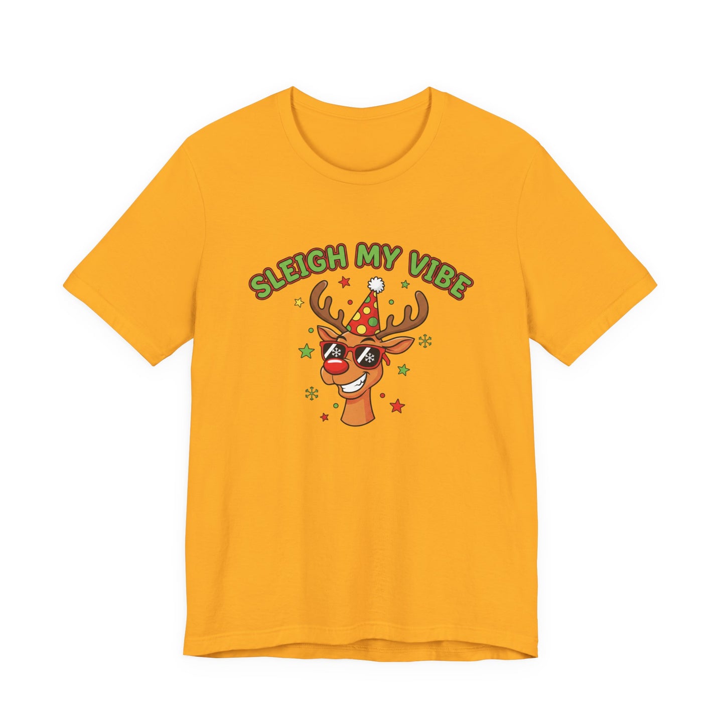 Sleigh My Vibe Reindeer Tee | ugly Christmas sweater party, festive gag tee