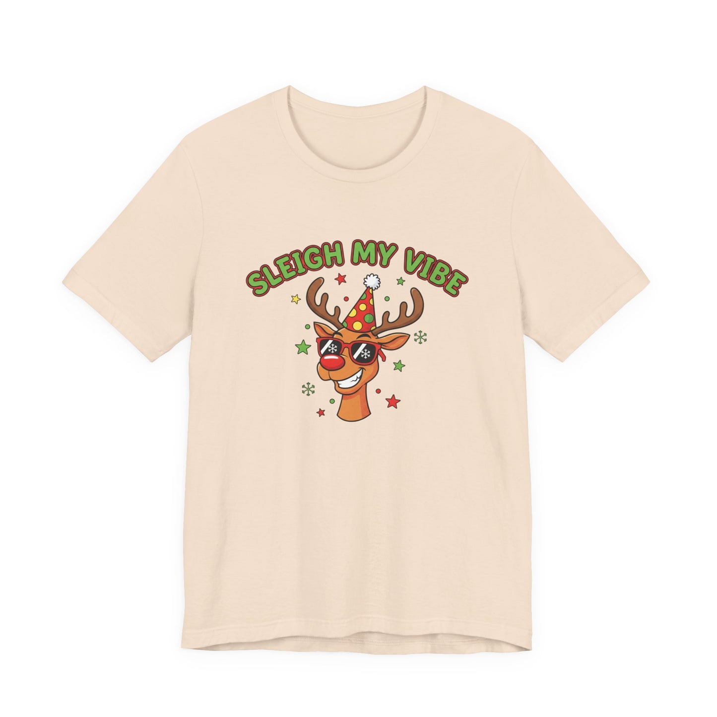Sleigh My Vibe Reindeer Tee | ugly Christmas sweater party, festive gag tee