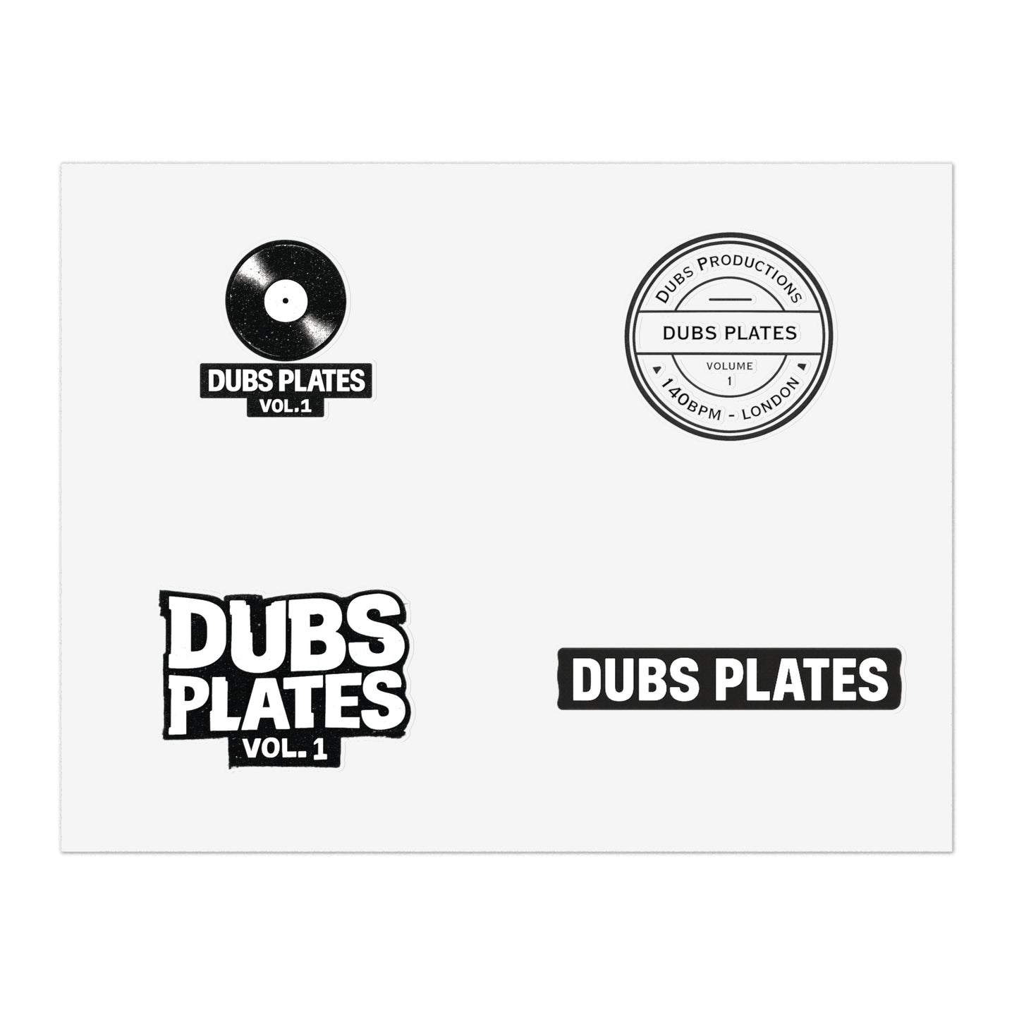 Dubs Plates Vol. 1 | Logo Stickers (4-Pack)