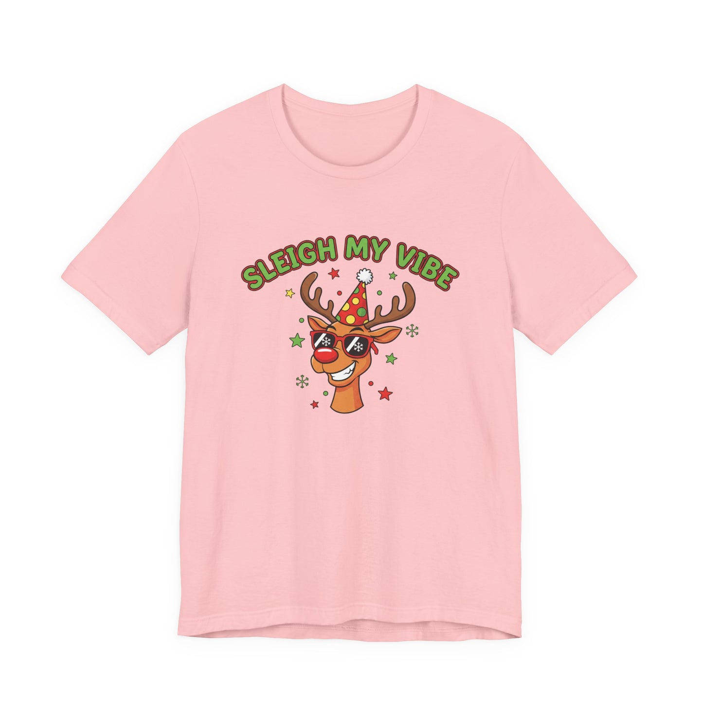 Sleigh My Vibe Reindeer Tee | ugly Christmas sweater party, festive gag tee