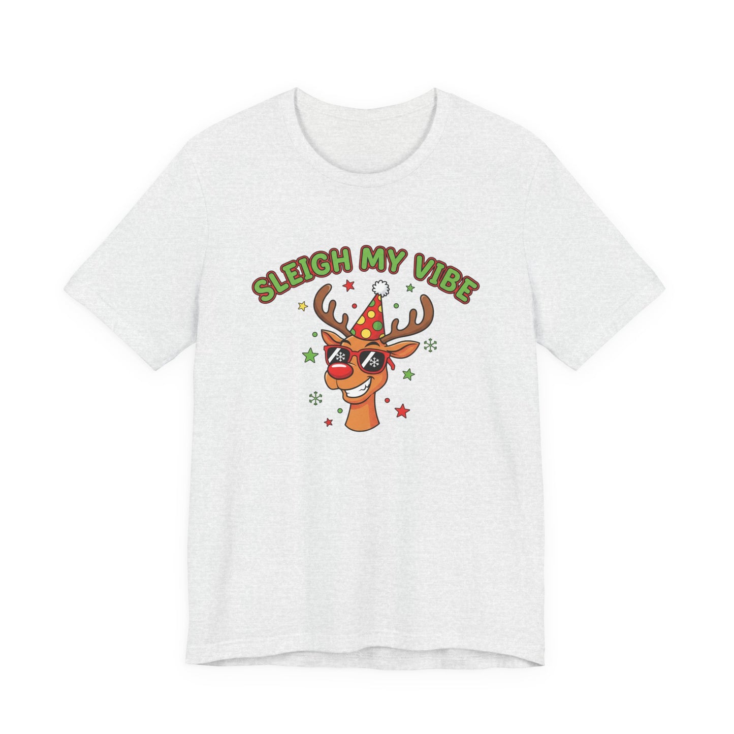 Sleigh My Vibe Reindeer Tee | ugly Christmas sweater party, festive gag tee