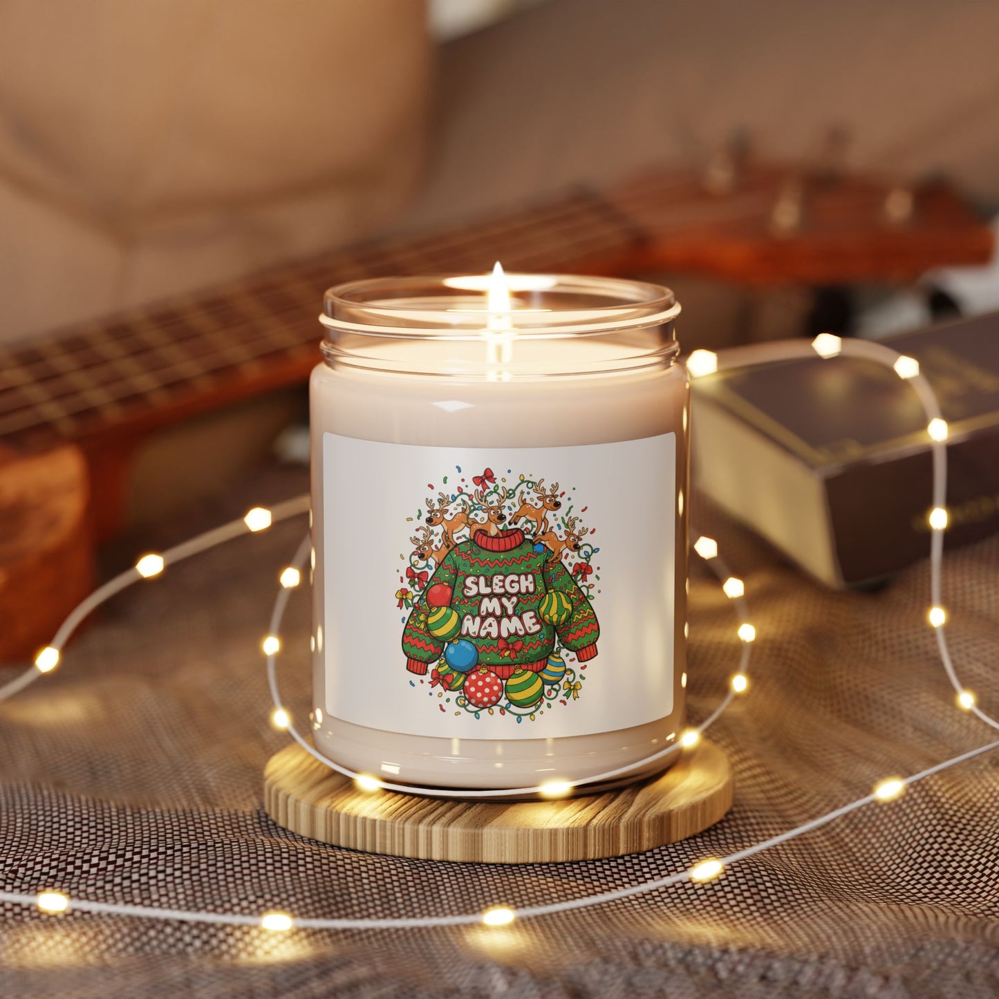 Sleigh My Name Candle | Scented Soy Candle, Ugly Christmas Sweater Novelty