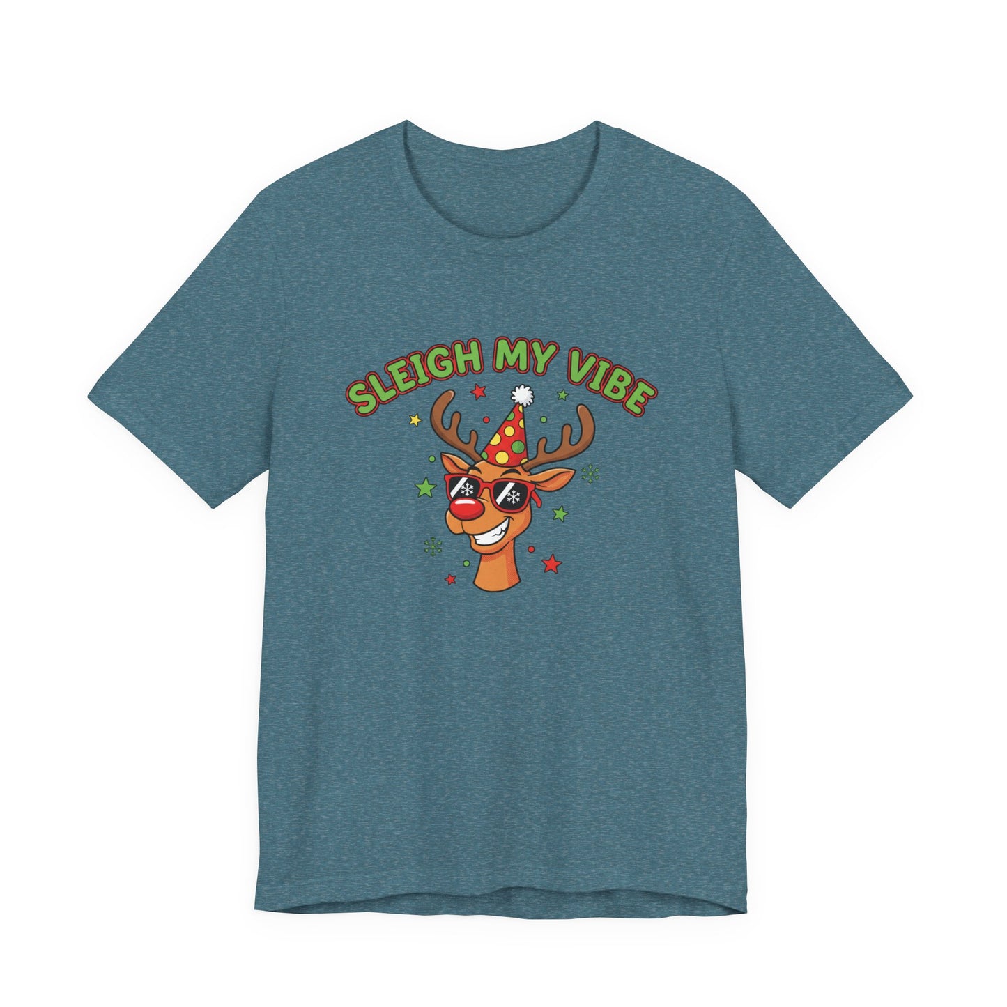 Sleigh My Vibe Reindeer Tee | ugly Christmas sweater party, festive gag tee