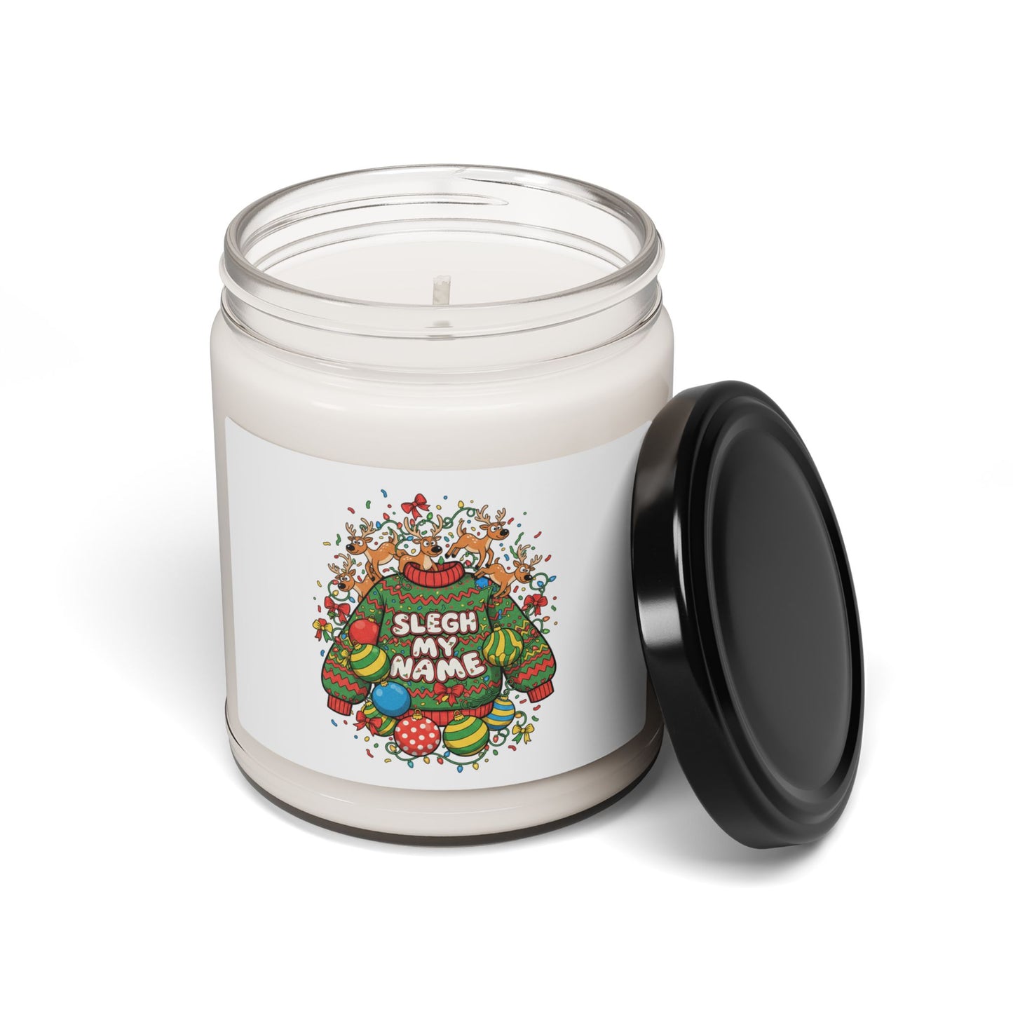 Sleigh My Name Candle | Scented Soy Candle, Ugly Christmas Sweater Novelty