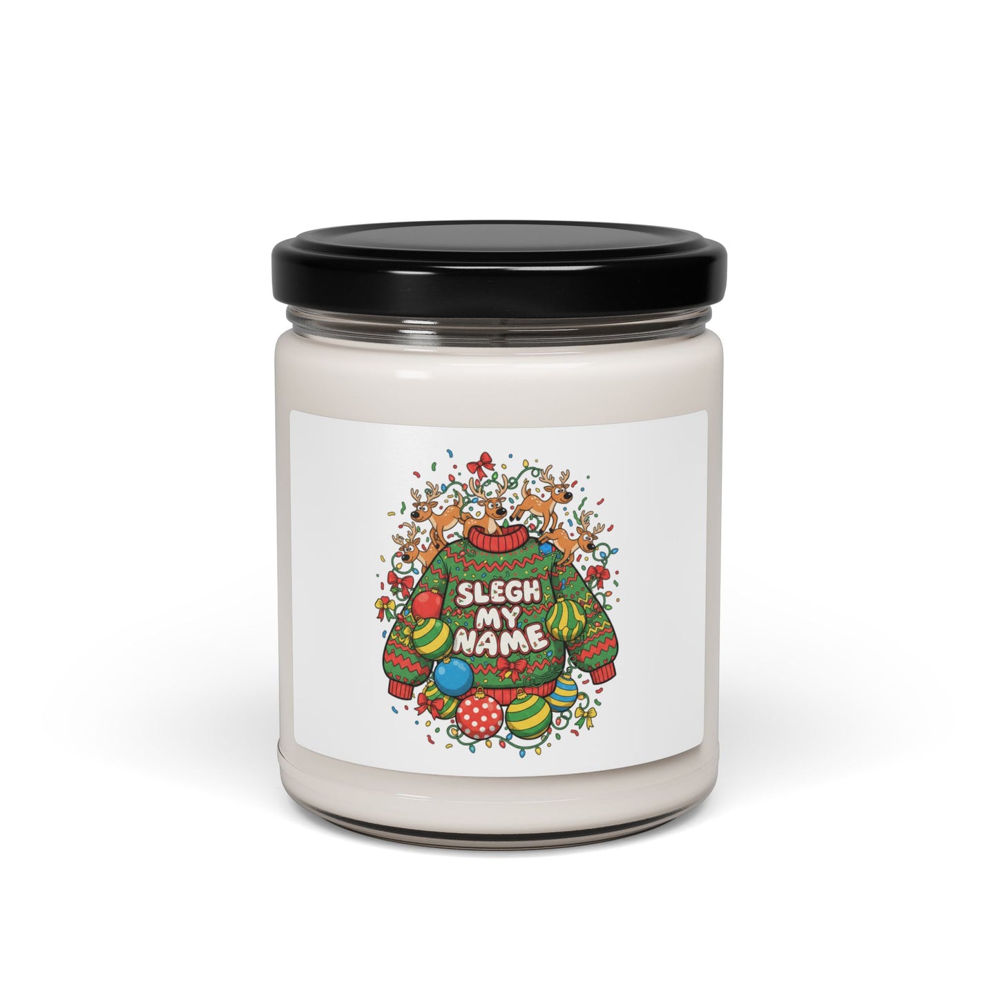 Sleigh My Name Candle | Scented Soy Candle, Ugly Christmas Sweater Novelty