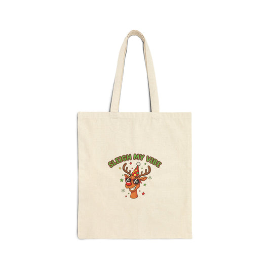 Sleigh My Vibe Tote | Ugly Christmas Sweater Revival, Festive Gag Tote