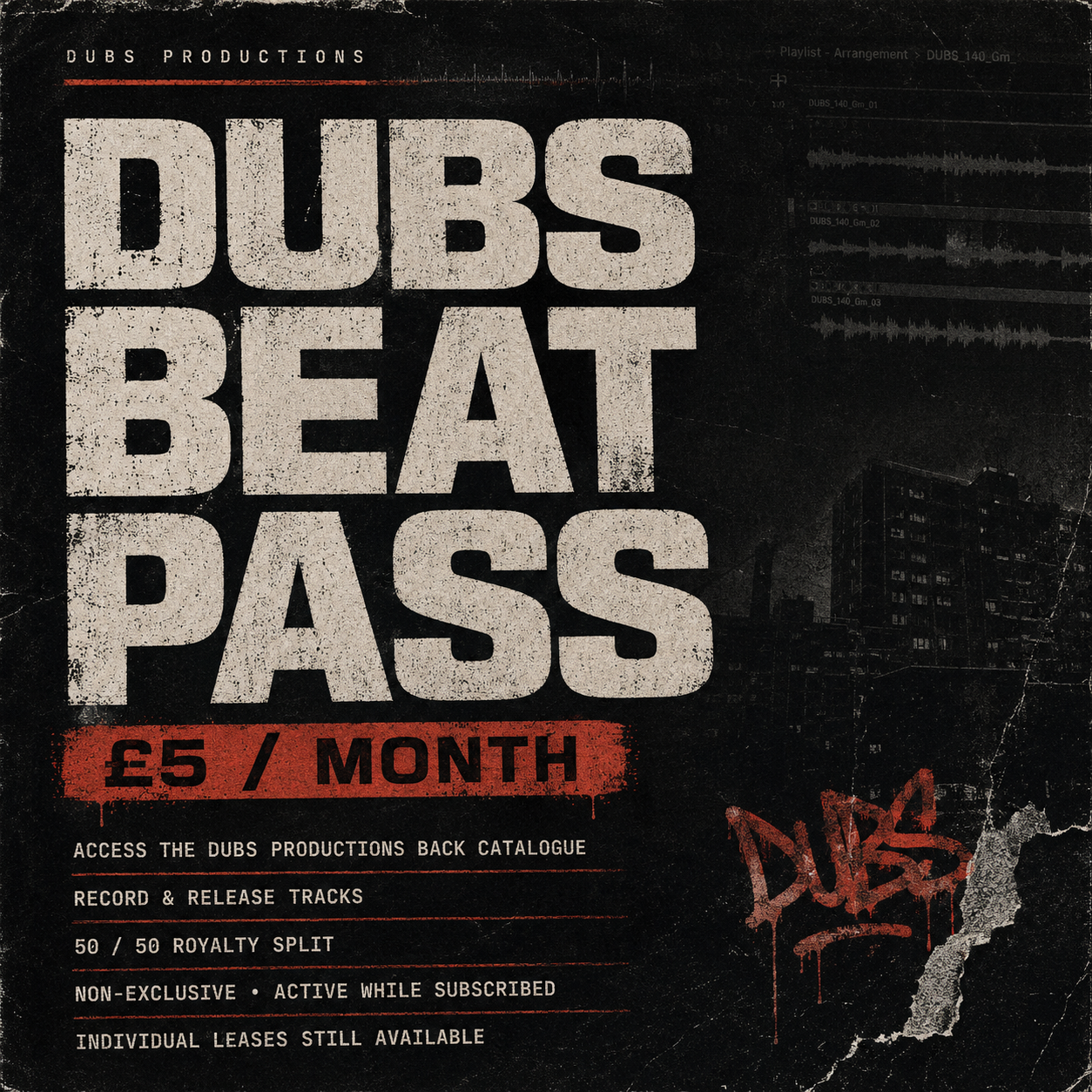 Dubs Productions Beat Pass