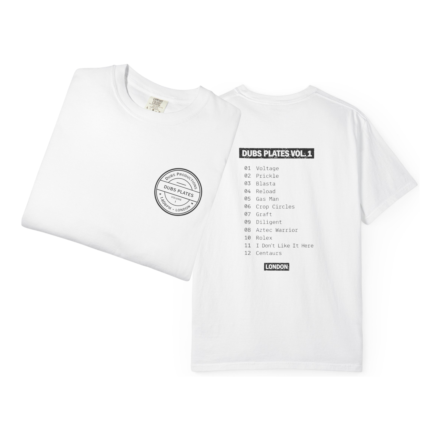 Dubs Plates Vol. 1 | Label Stamp Tracklist T-Shirt