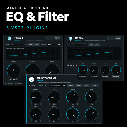 Manipulated Sounds EQ & Filter - 3 VST3 Plugins