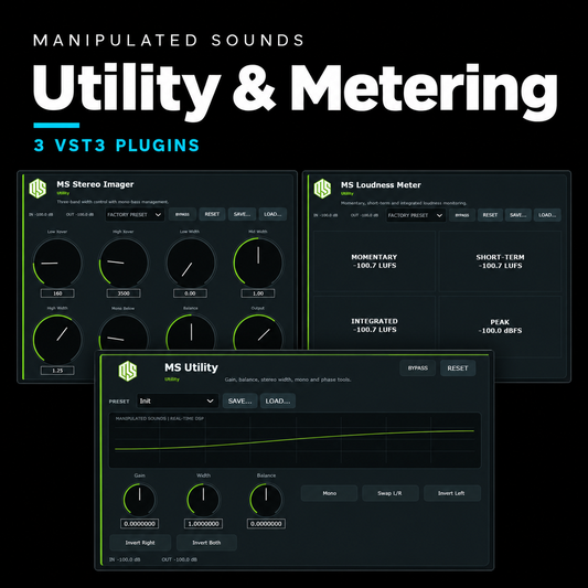 Manipulated Sounds Utility & Metering - 3 VST3 Plugins
