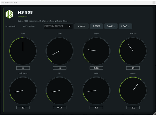 MS 808 - 808 Bass Instrument VST3