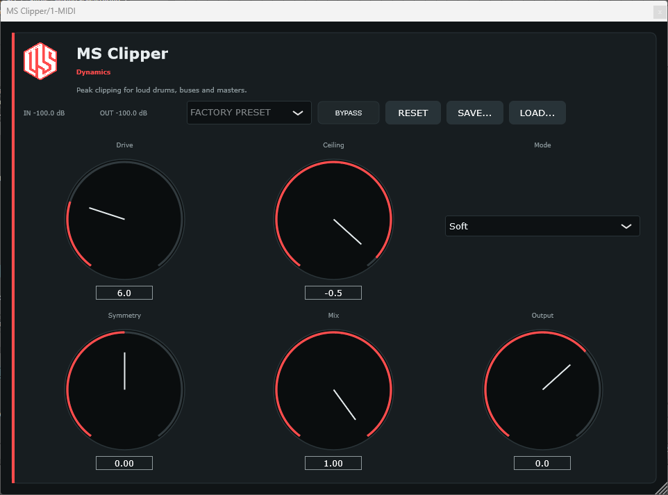 MS Clipper - Peak Clipper VST3 Plugin