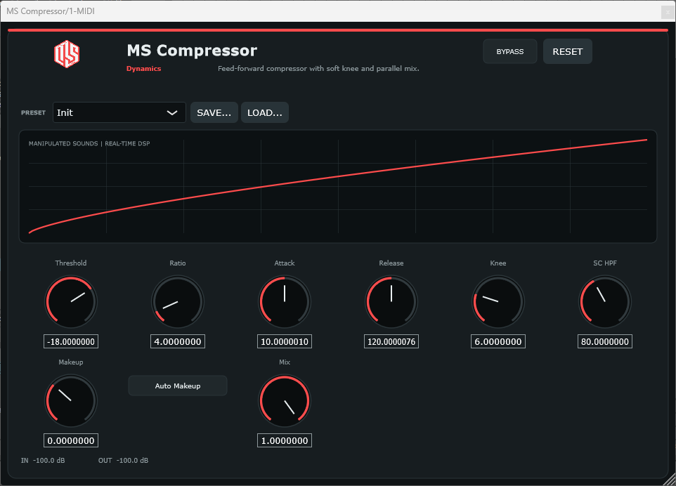 MS Compressor - Dynamics Compressor VST3 Plugin