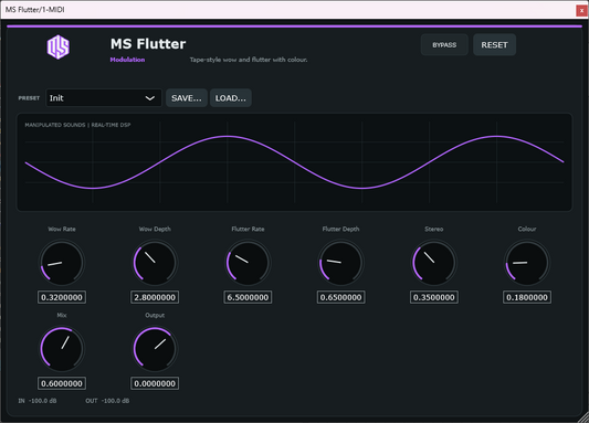 MS Flutter - Wow & Flutter Modulation VST3 Plugin