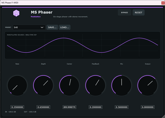 MS Phaser - 6-Stage Phaser VST3 Plugin