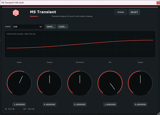 MS Transient - Transient Shaper VST3 Plugin