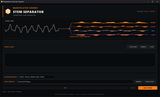 Manipulated Sounds Stem Separator – Standalone