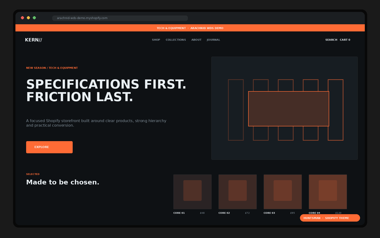 HUNTSMAN – Shopify Theme Shopify theme preview